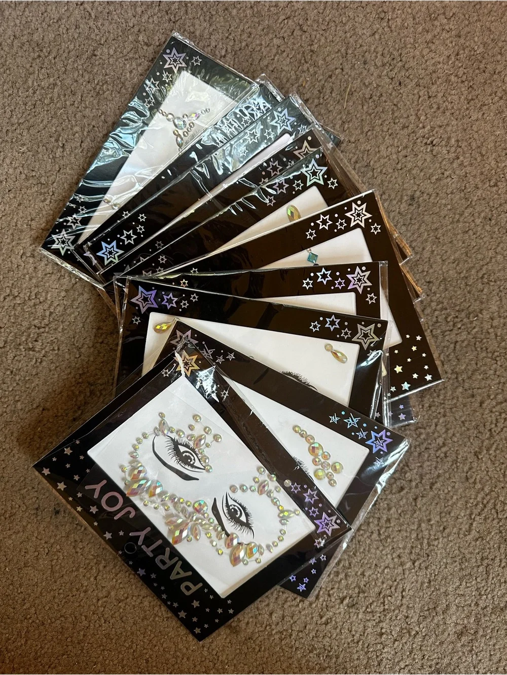 Face rhinestones